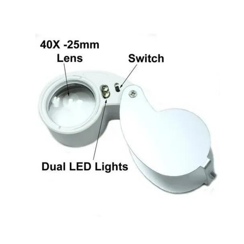 LUPA CON LUZ 40X