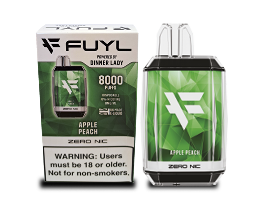 VAPORIZADOR DINNER LADY VAPE FUYL APPLE BEACH 0% NIC 8000 PUFFS