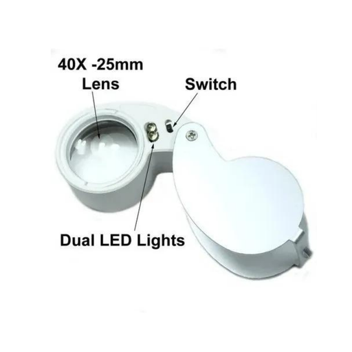 LUPA CON LUZ 40X